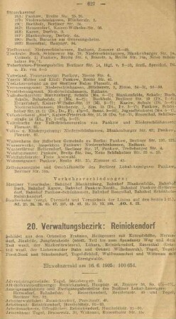 20. Verwaltungsbezirk: Reinickendorf
