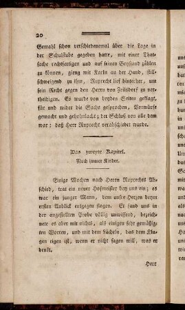 Das zweyte Kapitel. Noch immer Kinder
