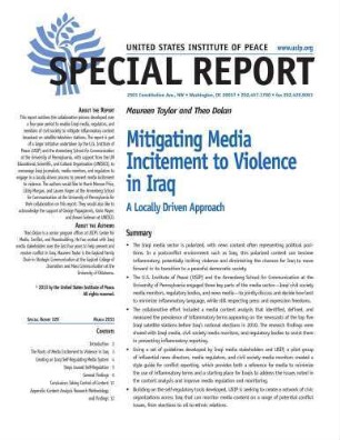 Mitigating media incitement to violence in Iraq : a locally driven approach