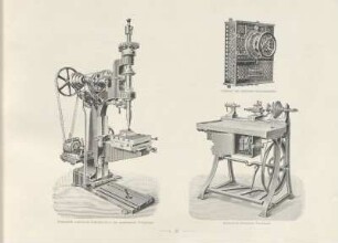 Anlasser mit eisernem Stufenschalter ; Elektrisch betriebene Bohrmaschine mit pendelndem Vorgelege ; Elektrisch betriebene Drehbank