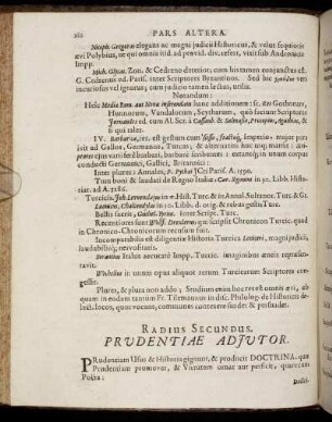 Radius Secundus. Prudentiæ Adjutor.