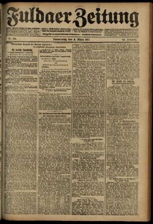 Ausgabe vom Donnerstag, den 08. März 1917.