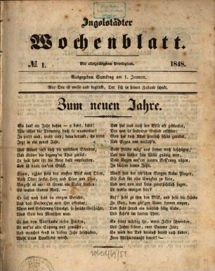 Ingolstädter Wochen-Blatt. 47. 1848