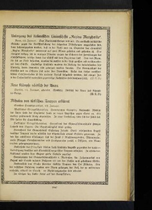 Untergang des italienischen Linienschiffs "Regina Margherita".