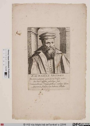 Bildnis Zacharias Ursinus (eig. Beer)