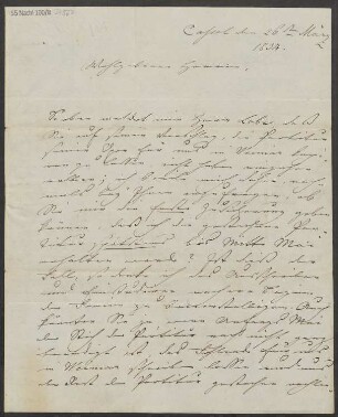 Brief an B. Schott's Söhne : 26.03.1834