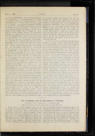 Der Kaukasus und die Revolution in Persien.