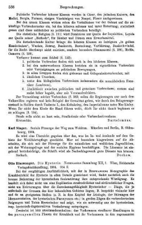 538, Karl Singer, Soziale Fürsorge der zum Wohltun, 1904