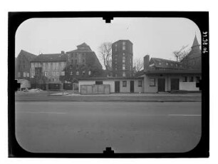 Stralsund, Am Kütertor 1. Erweiterungsbau der Jugendherberge (1963). Straßenfront