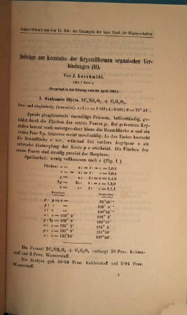 Beiträge zur Kenntniss der Krystallformen organischer Verbindungen. 2, vorgelegt in der Sitzung vom 20. April 1865