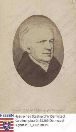 Tiedemann, Franz v. (1762-1839) / Porträt, Brustbild in Medaillon
