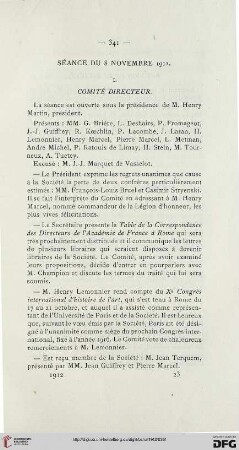 Séance du 8 novembre 1912