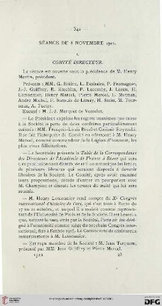 Séance du 8 novembre 1912