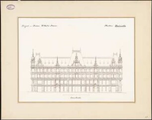 Bebauung der Kaiser-Wilhelm-Straße, Berlin: Ansicht Nordfassade
