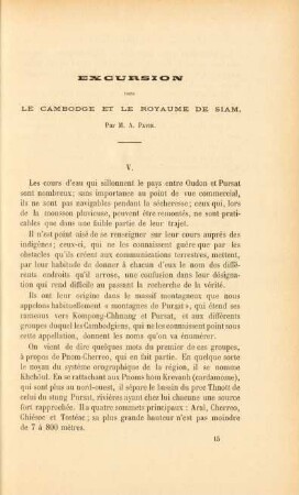 Excursion dans le Cambodge et le royaume de Siam. par M. A. Pavie