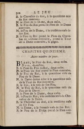 Chapitre Quinzieme