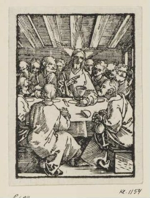 Letztes Abendmahl, Blatt 10 der Folge "Biblischen Bilder zu Luther’s Betbüchlein"