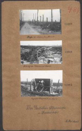 Englisches Feldgeschütz vor Messines