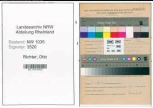Entnazifizierung Otto Richter , geb. 09.10.1901 (Vorarbeiter)