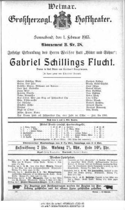 Gabriel Schillings Flucht