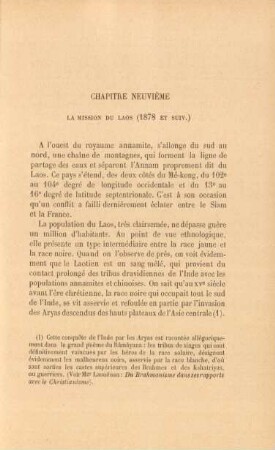 Chapitre neuvième. La mission du Laos (1878 et suiv.)