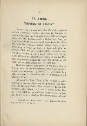 IV. Kapitel. Beschaffung der Baugelder