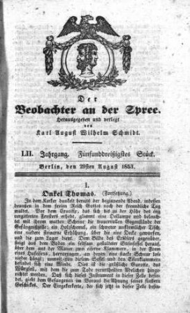35. Stück, 29. August 1853