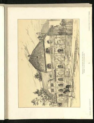Stallgebäude in Karlsruhe (zur Villa Tafel 35). Ansicht.