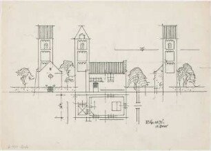 Döllgast, Hans; München - Milbertshofen; Kirche "St. Georg" - Ansichten; Grundriss
