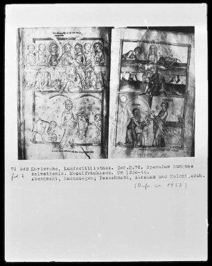 Speculum humanae salvationis — Zwei Szenen aus dem alten Testament