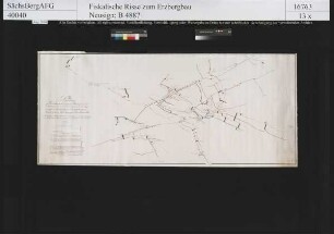 Unterhaus Sachsen Fundgrube im Freiholz bei Brand-Erbisdorf, Angabe der 2. Gezeugstrecke auf dem Friedrich Spat vom Reicher Bergsegen Treibeschacht