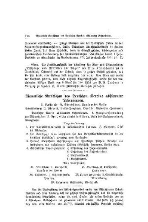 Monatliche Rundschau des Deutschen Vereins abstinenter Lehrerinnen