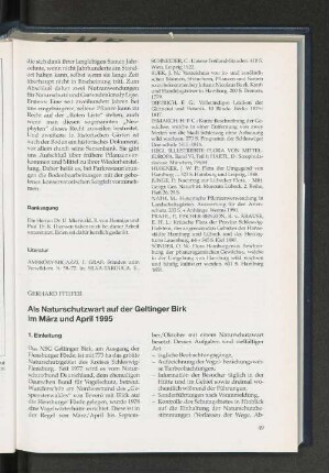 Als Naturschutzwart auf der Geltinger Birk im März und April 1995
