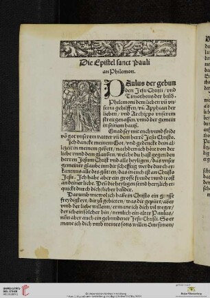 Die Epistel sanct Pauli an Philemon