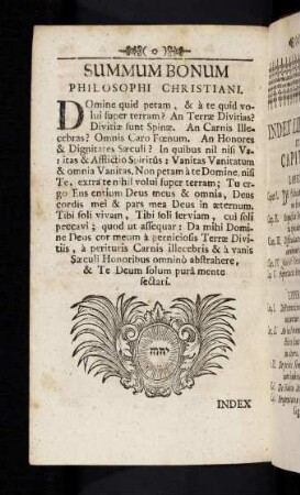 835a-835a, Summum Bonum Philosophi Christiani.