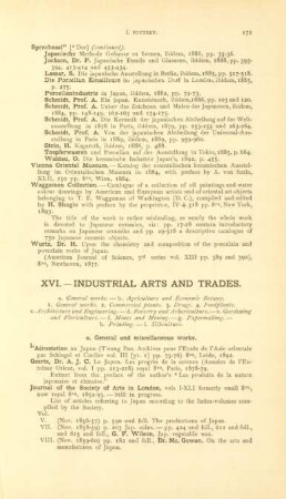 XVI. Industrial arts and trades