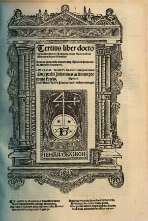... Liber ... super sententias, 3