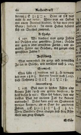 Rechenkunst Von den Quadratrechnung. - Rechenkunst Von der Regel de Tri.