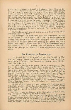 Der Parteitag in Dresden 1903.