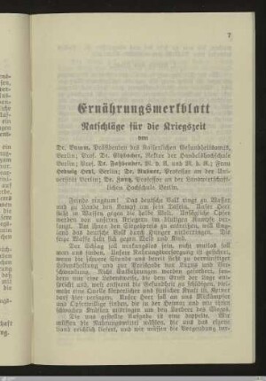 B. Allgemeine Ratschläge