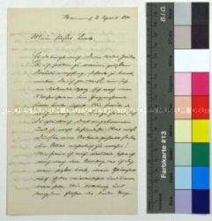 Brief von Joseph Köchling an Antonia Bußmann, spätere Köchling, aus der Verlobungszeit mit Bericht von der Wohnungssuche