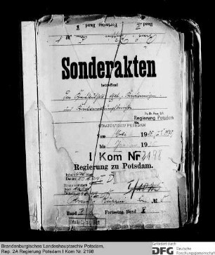 Kreishaushalt, Kreisvermögen und Kreisverwaltungsberichte des Kreises Ruppin
