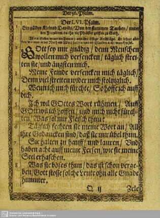 Der LVI. Psalm