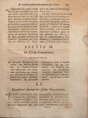 Sectio III. De Effecti Translationis.