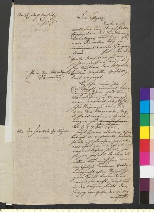 Brief von Goethe, Johann Wolfgang von an Gallitzin, Adelheid Amalia Fürstin