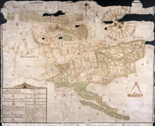 Mieterkingen Triebrechte Maßstab ca. 1 : 46000 col. handgez.