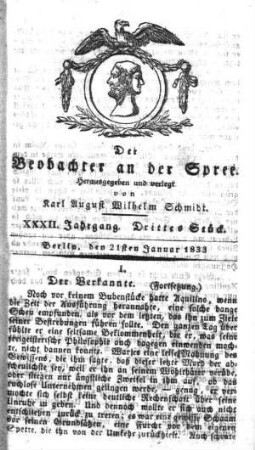 3. Stueck, 21. Januar 1833