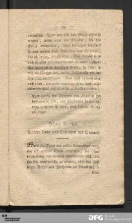 Achtes Kapitul. Aeußere Ruhe und Sicherheit des Staates.