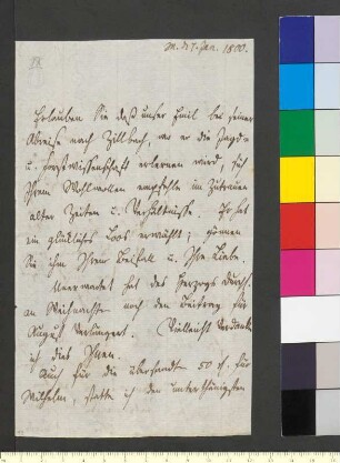 Brief von Herder, Karoline an Goethe, Johann Wolfgang von