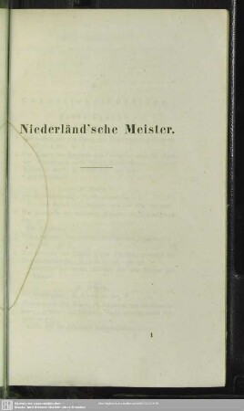 Niederländ'sche Meister